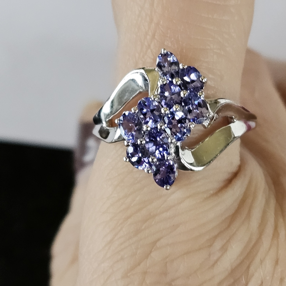 Vintage Natural Tanzanite Waterfall Ring Size 9.75 - Picture 10 of 10
